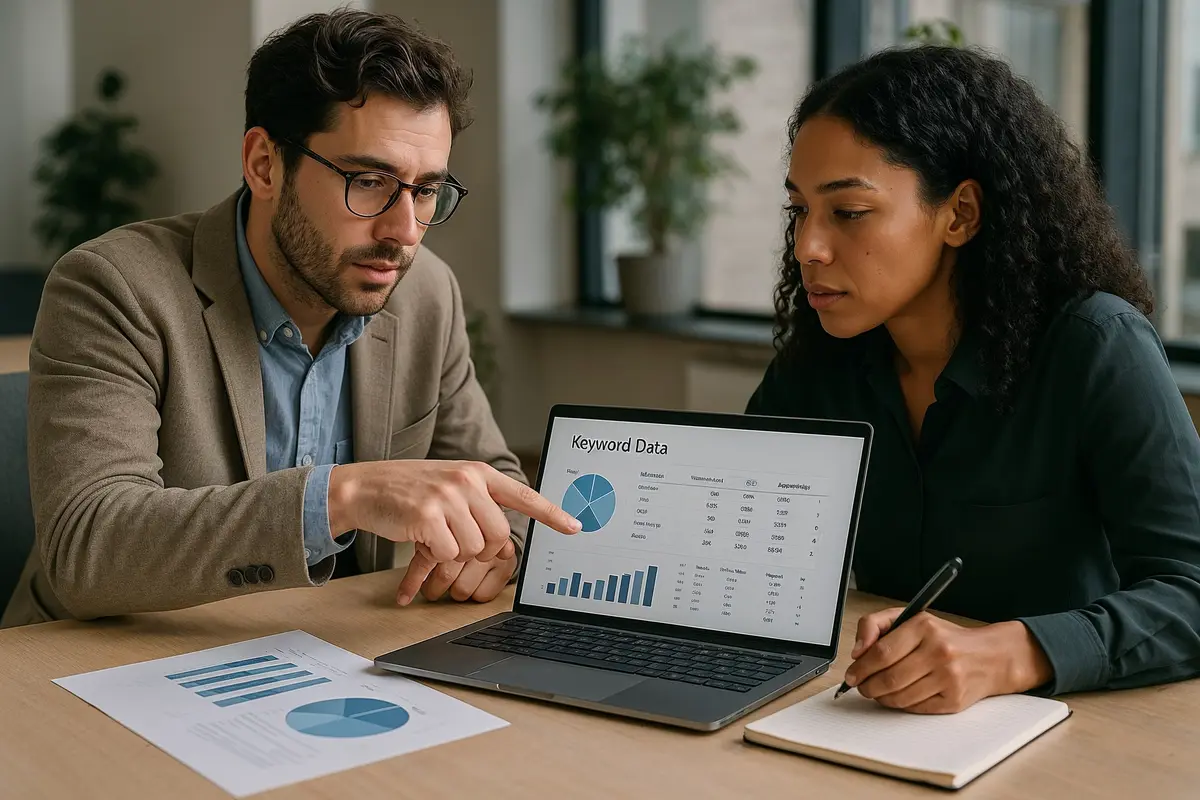 best keyword tools for niche websites professionals collaborating on keyword research
