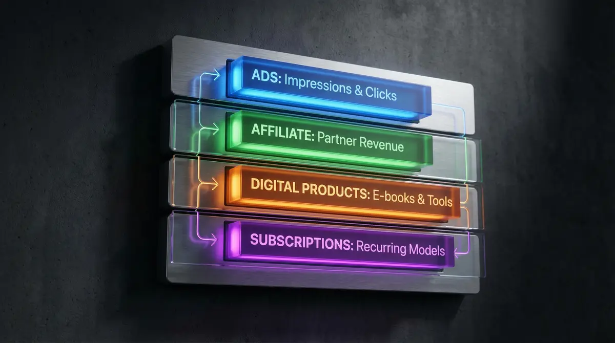 monetization stack workflow ads affiliate digital products