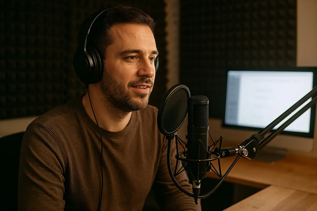 Professional recording content in a home studio for best online business models