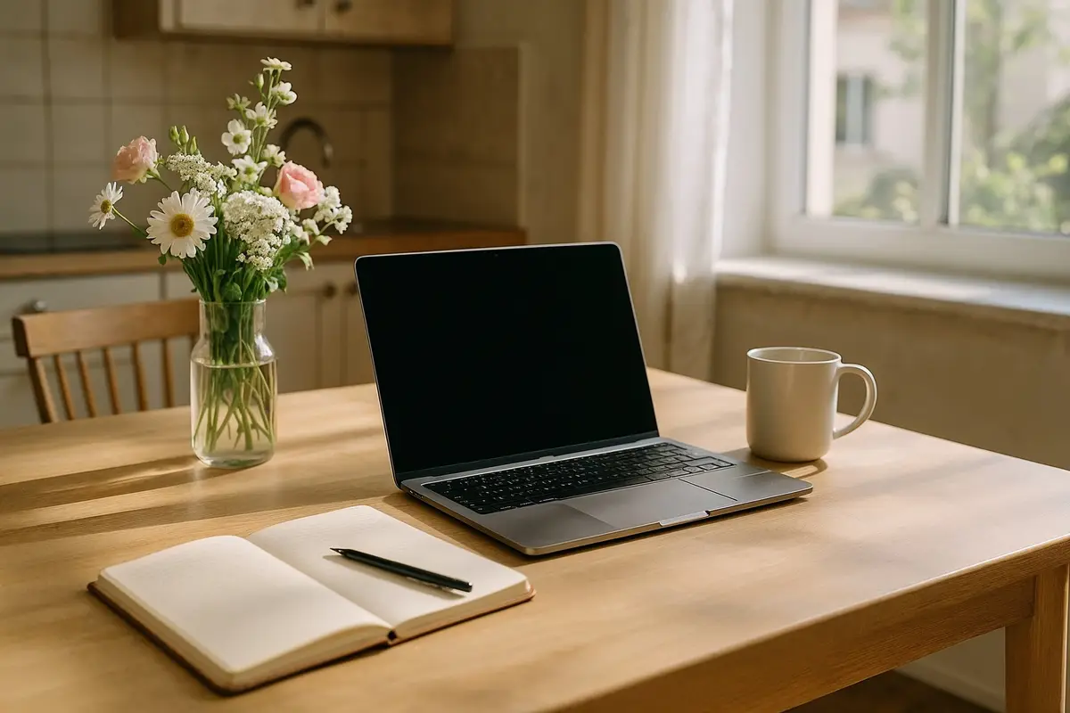 best ways to earn money from home workspace setup in a kitchen