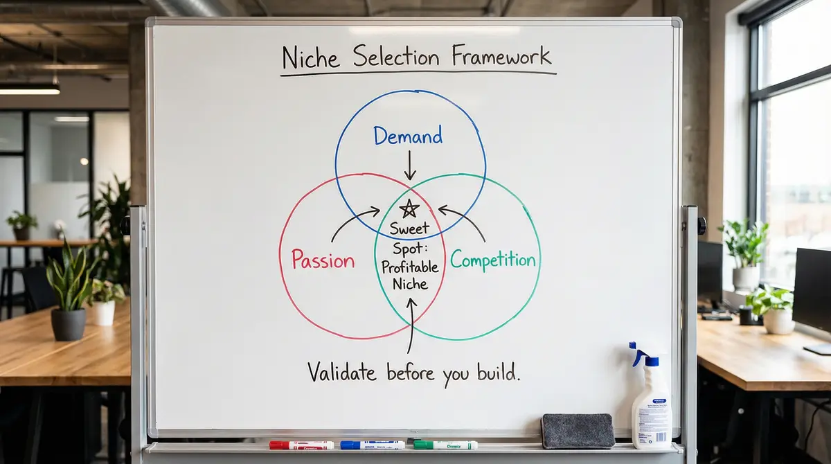 niche selection framework whiteboard