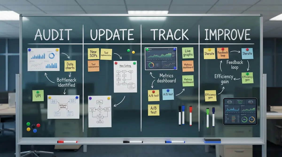 site optimization audit update track improve workflow board