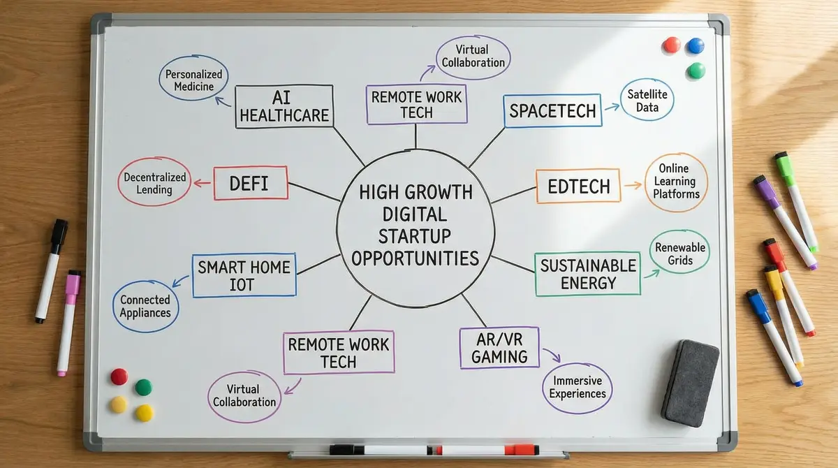 digital startup opportunity map ai defi iot