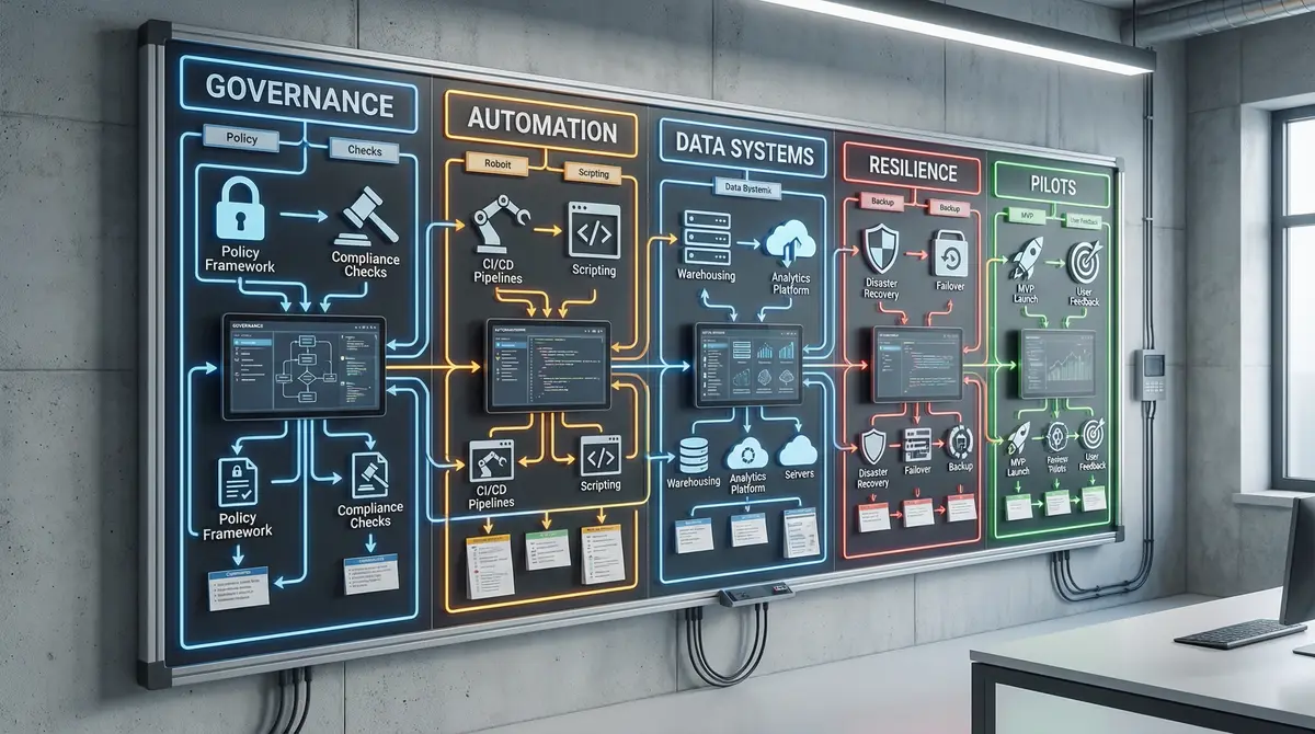 digital startup execution workflow board process