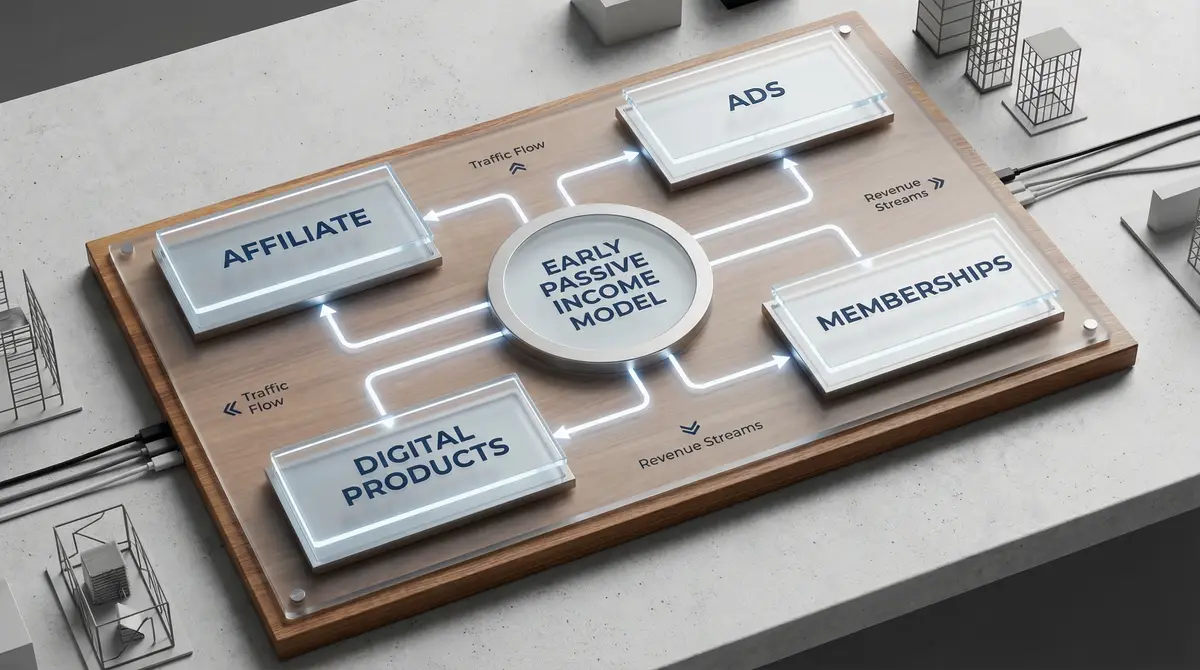 website monetization model board overhead
