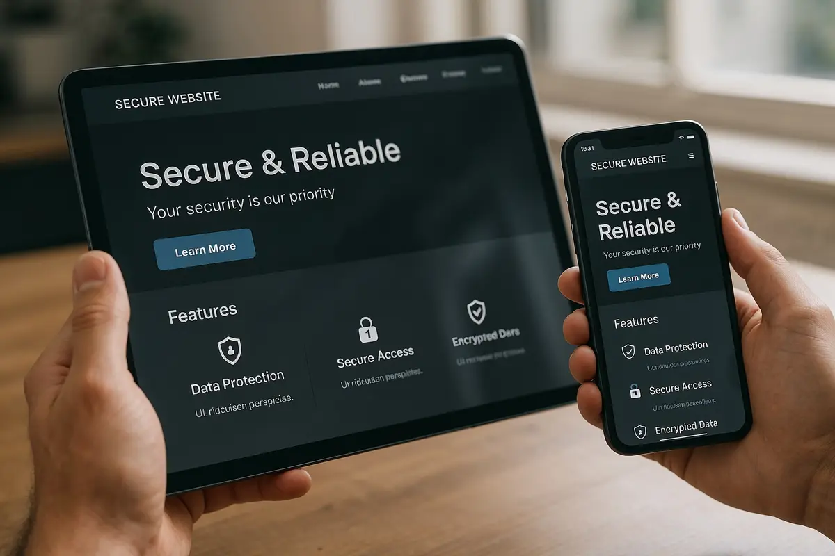 Optimized website interface for building a successful online startup on mobile devices