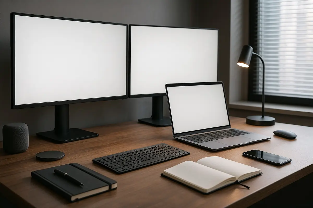 digital entrepreneurship tips home office workspace with technology