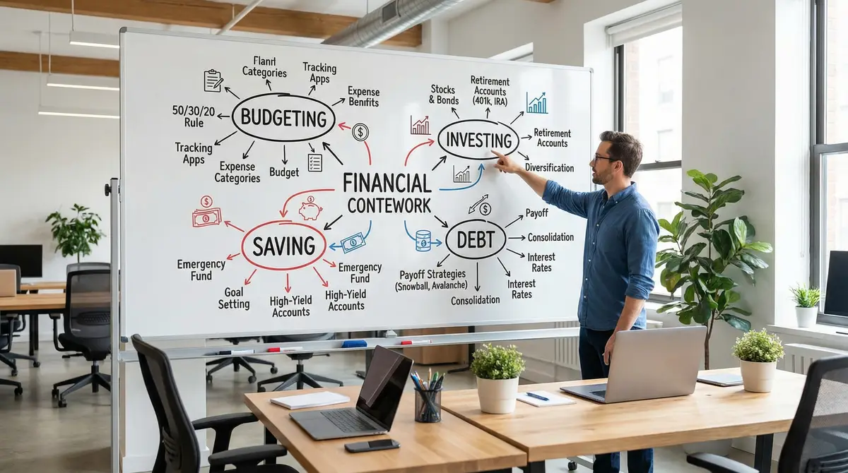 financial content framework whiteboard overview
