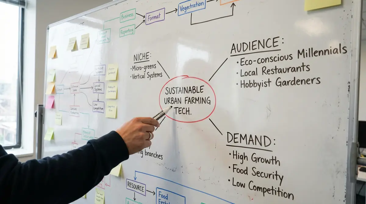niche selection and audience research board