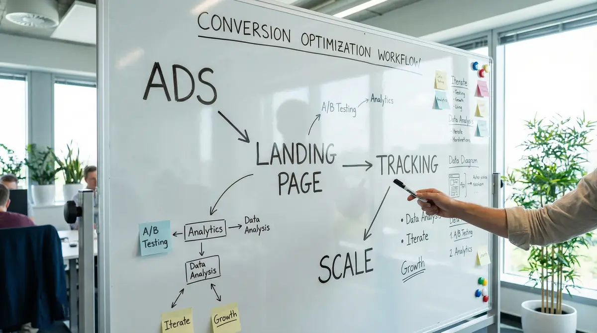 conversion optimization workflow whiteboard
