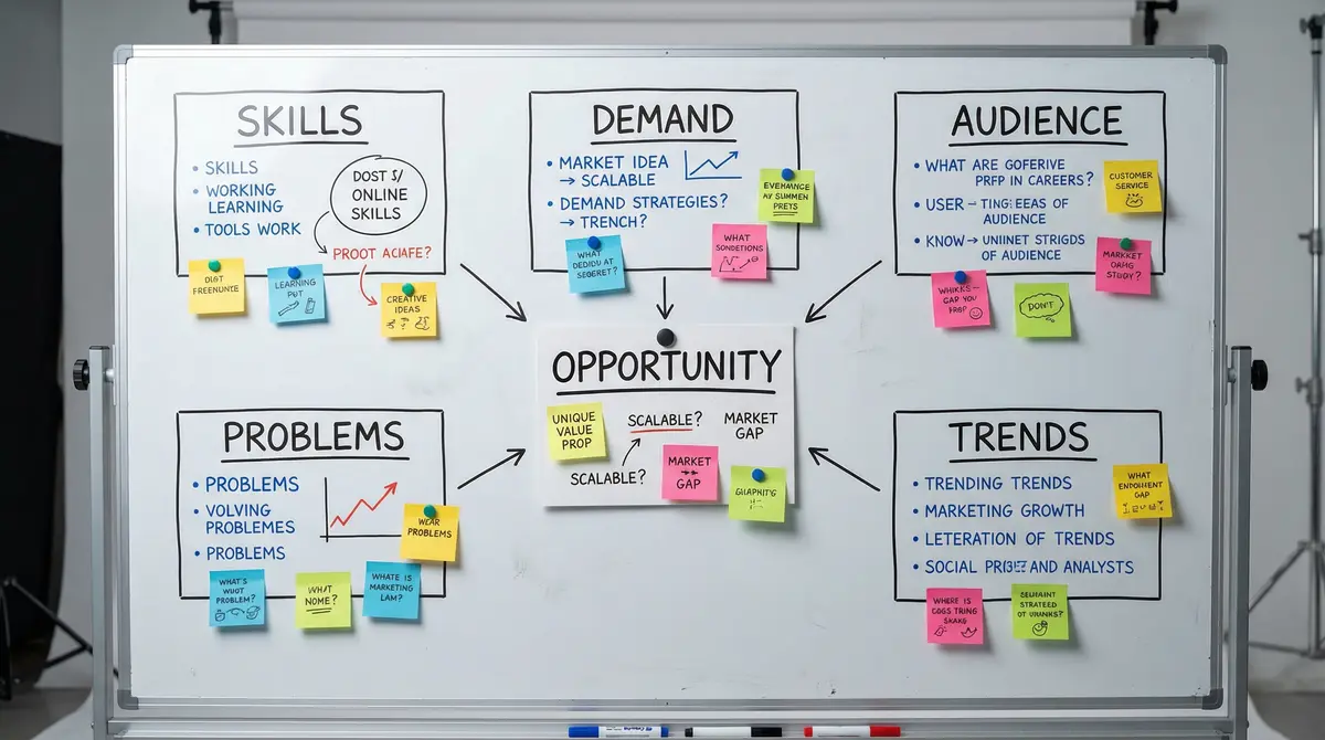 business idea evaluation map workflow board