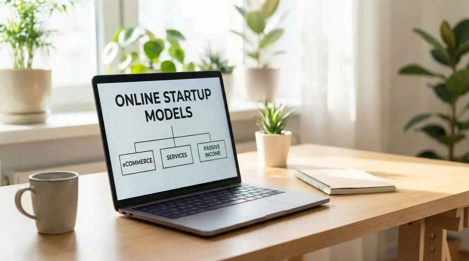 digital entrepreneur workspace online startup models flowchart