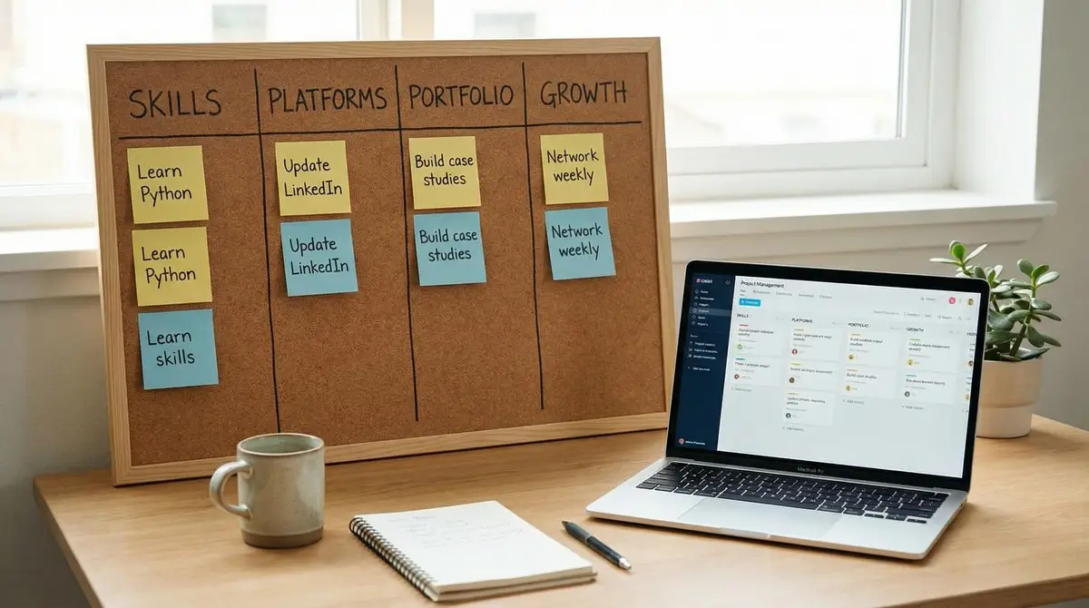 remote work productivity steps board