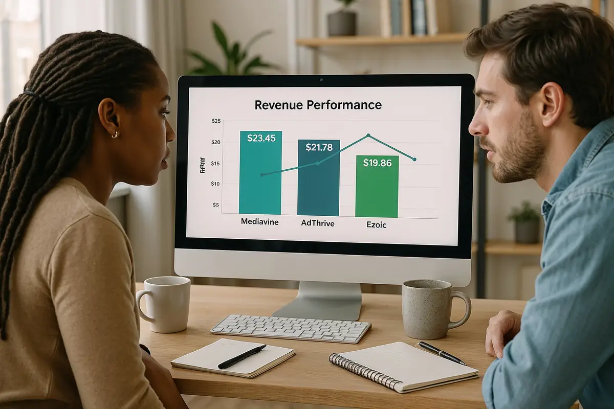 mediavine vs adthrive vs ezoic compared revenue data analysis bloggers