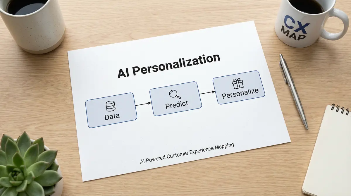 ai personalization flowchart data predict personalize