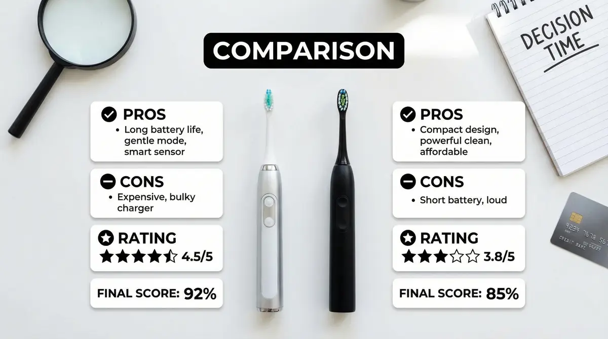 product comparison layout for affiliate bottom of funnel content