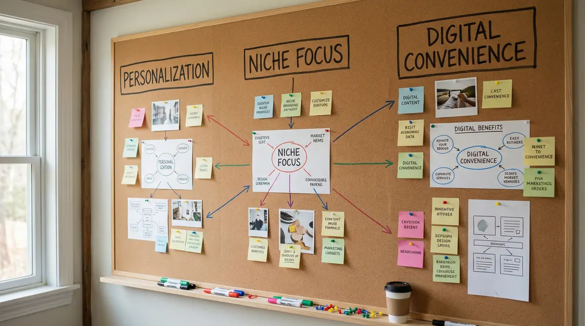 niche business framework personalization digital convenience board