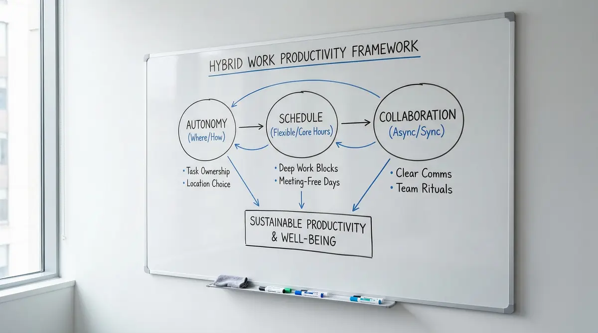 hybrid work productivity framework diagram