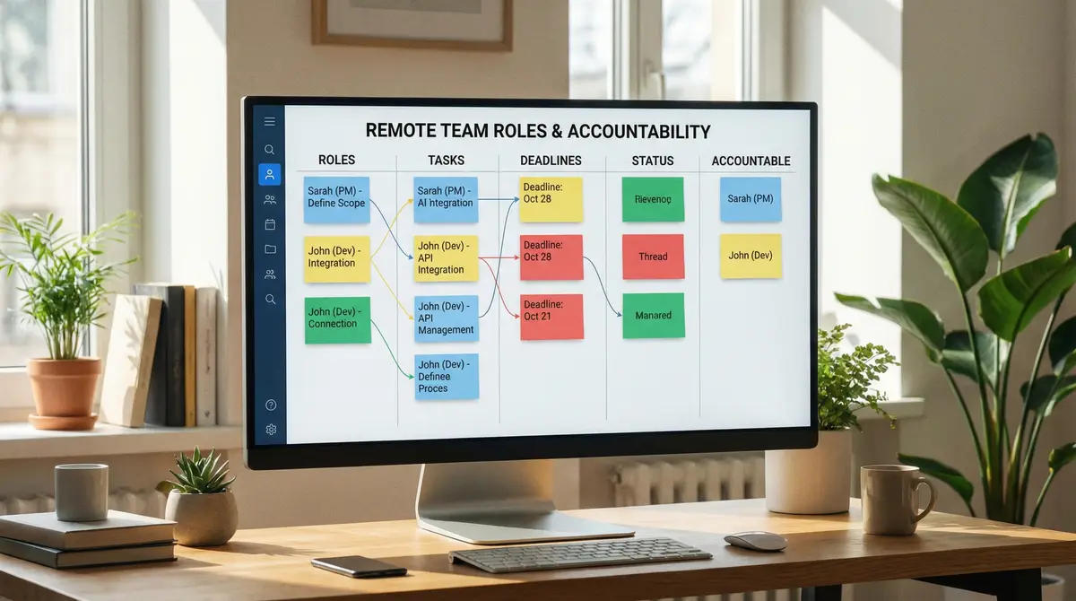 project management board roles tasks deadlines