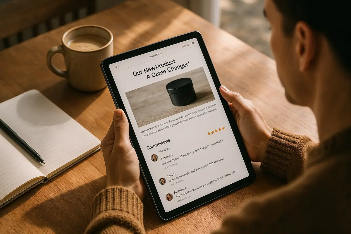 Content creator integrating user generated reviews to sell sponsored posts without losing SEO value