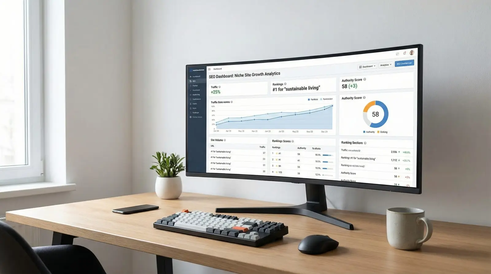 seo dashboard for niche site optimization
