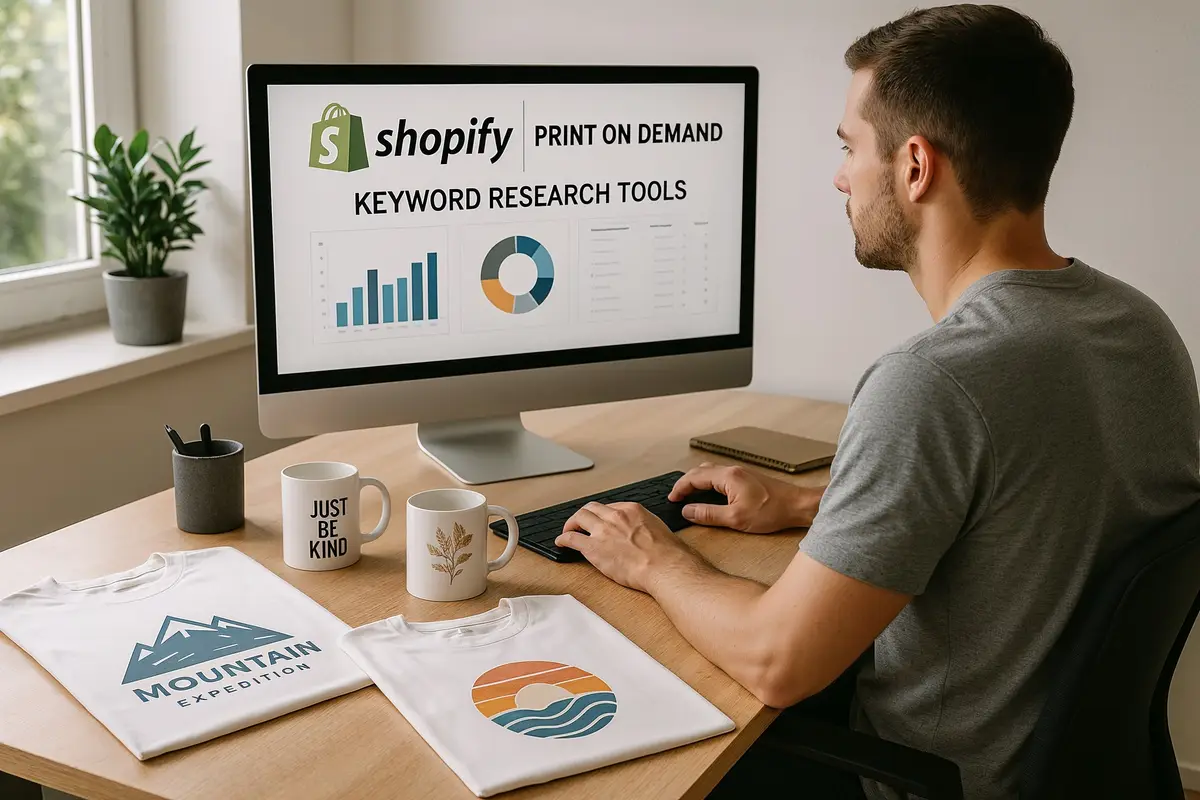 shopify seo tips for print on demand stores keyword research workspace