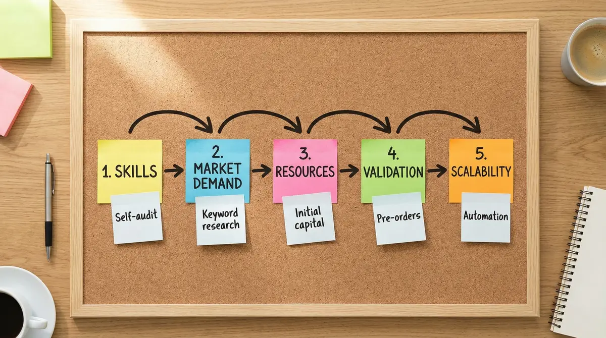 online business model selection process board