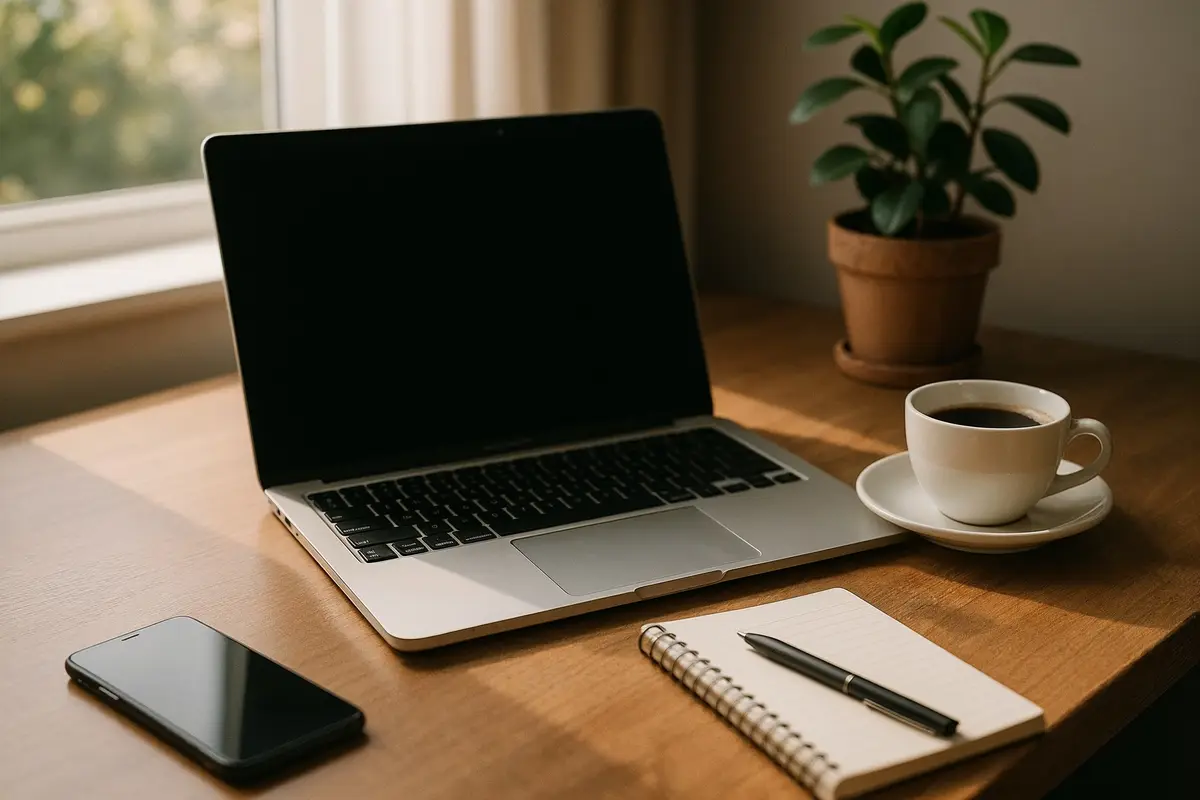 workspace for online side hustle ideas