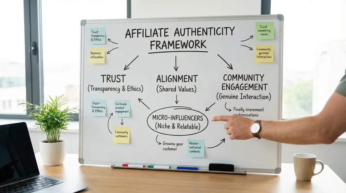 affiliate authenticity framework whiteboard