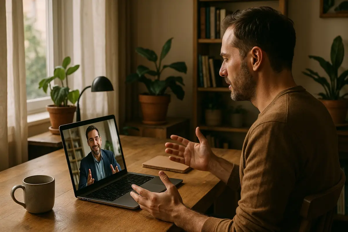 remote home office video conference ways to earn money from home