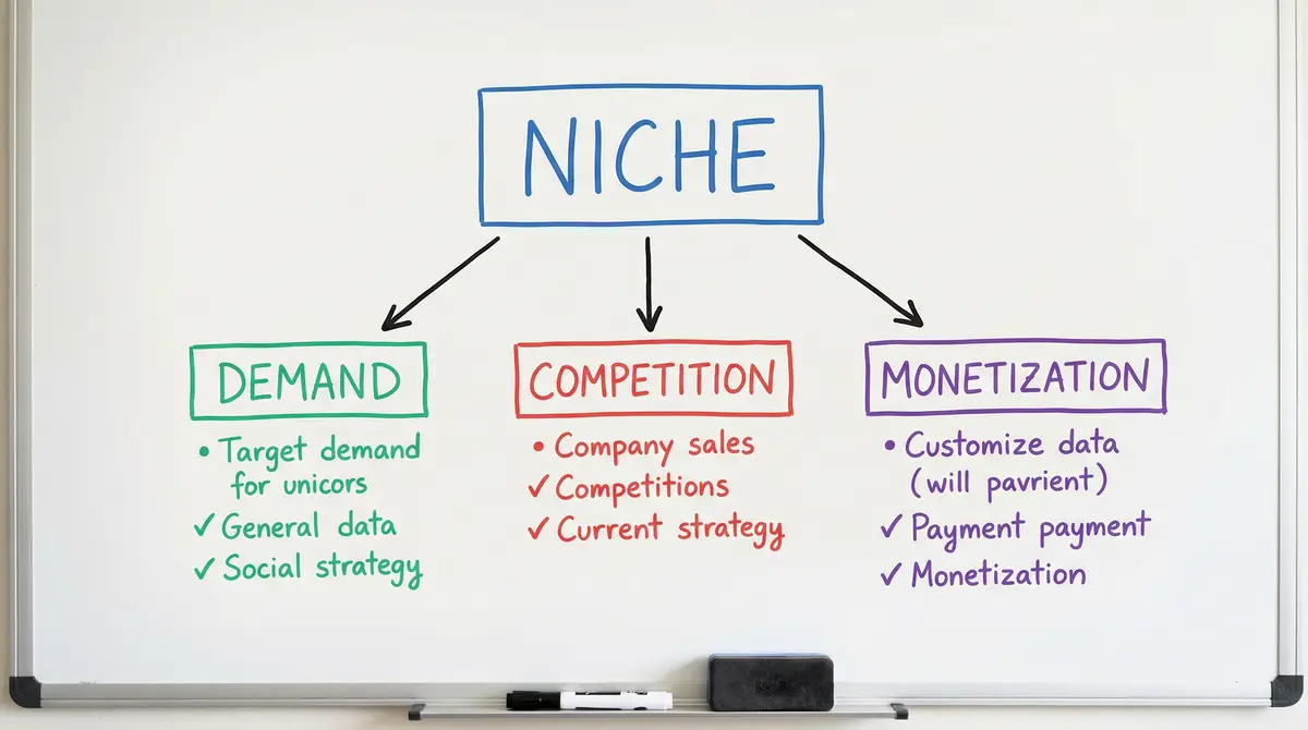 niche selection whiteboard diagram