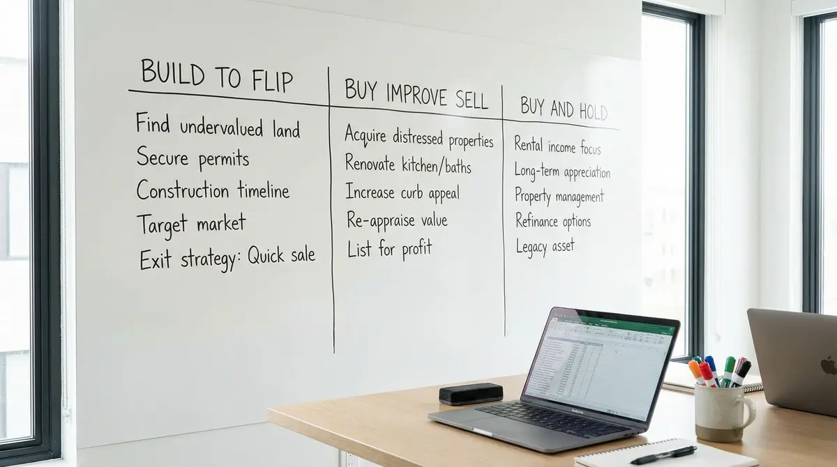 website flipping models whiteboard strategy overview