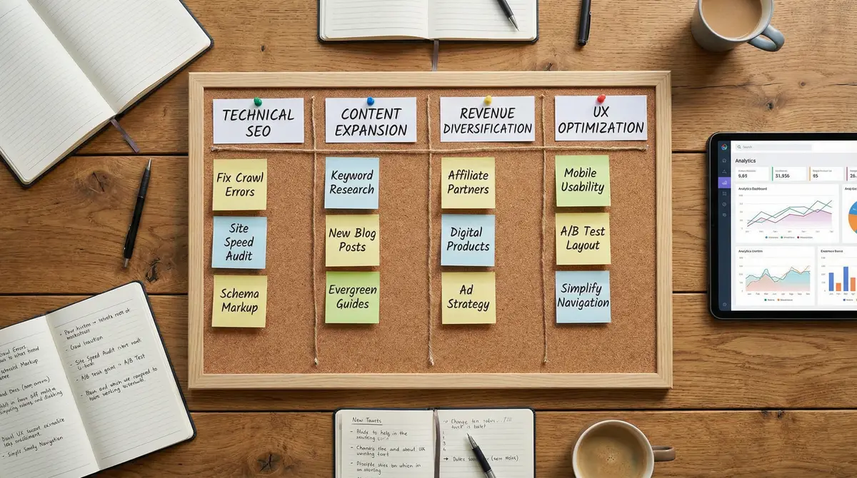 website improvement workflow seo content revenue ux steps