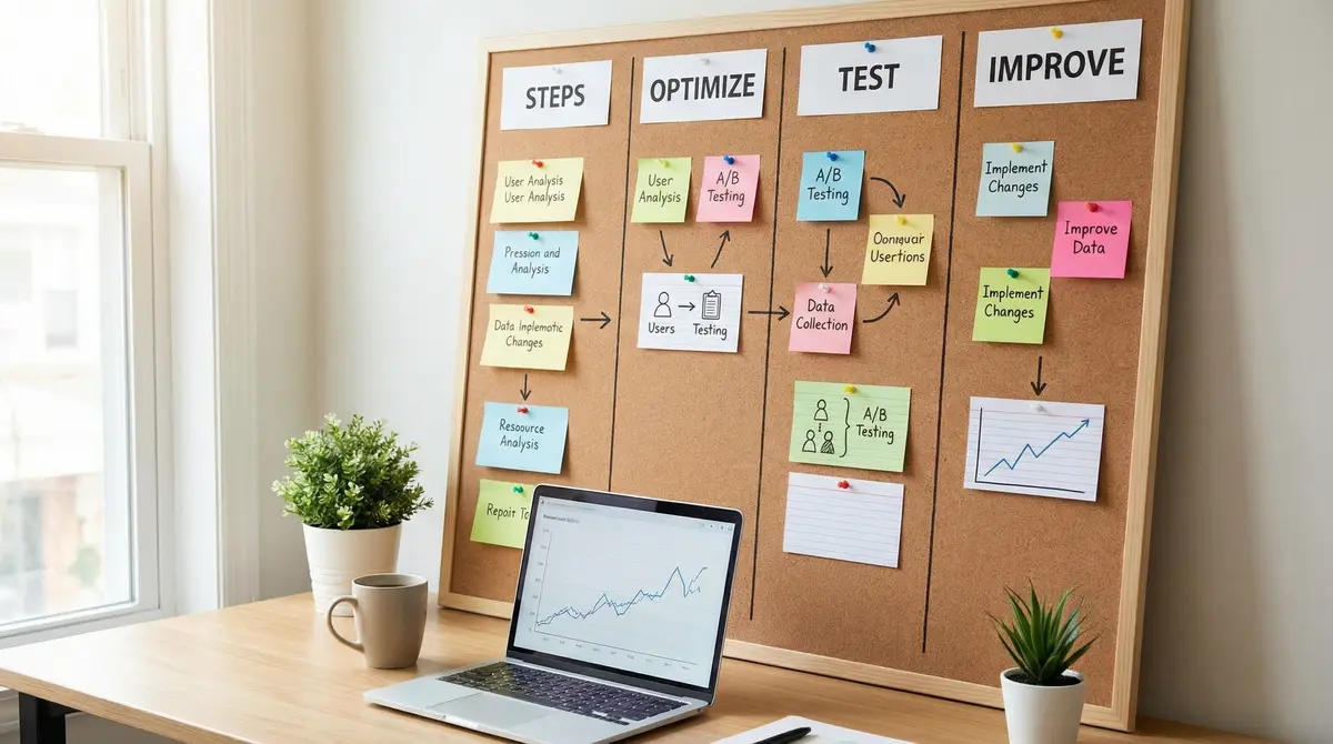 conversion optimization workflow board steps optimize test improve