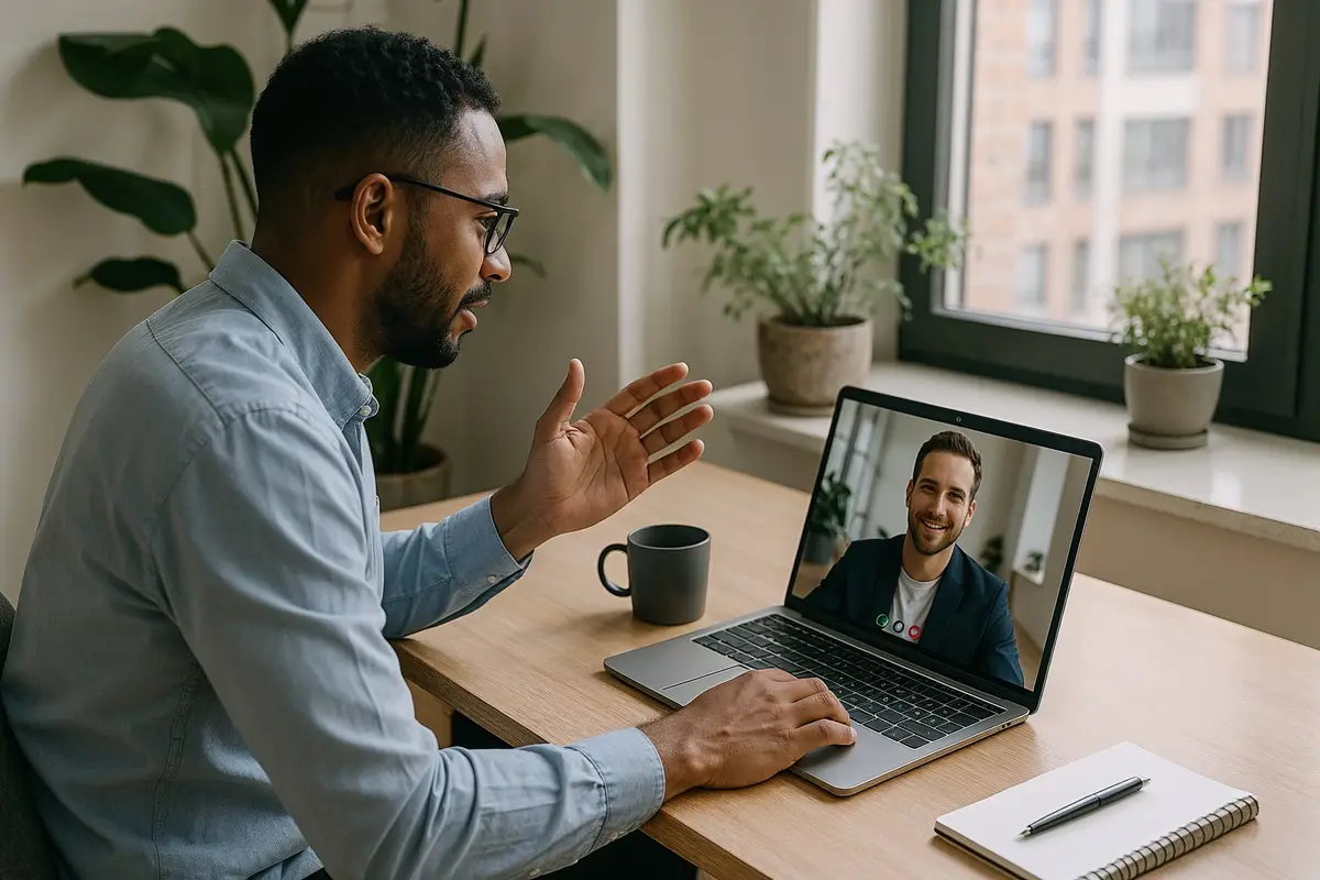 A collaborative remote work scene representing work from home business models