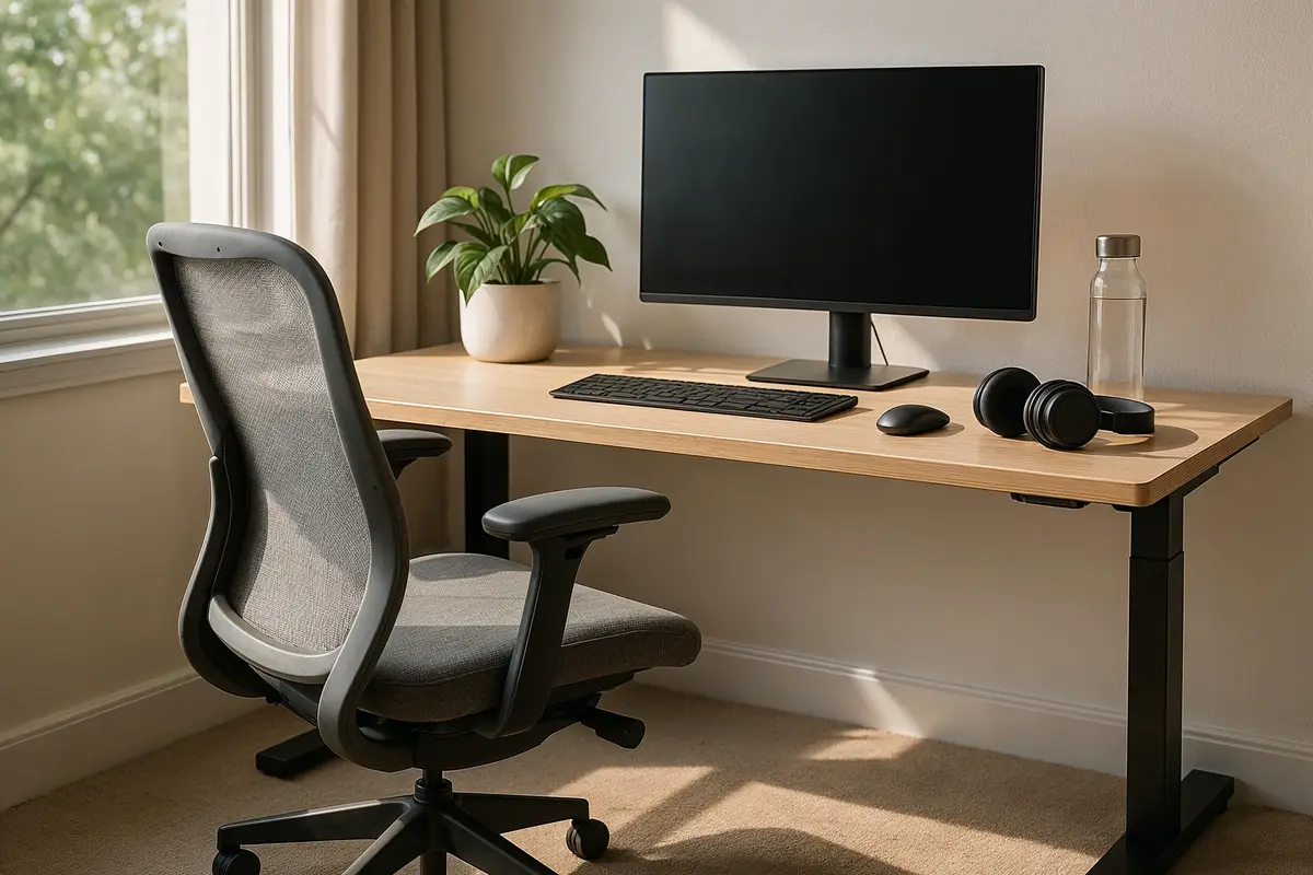Ergonomic home office workspace for effective work from home strategies