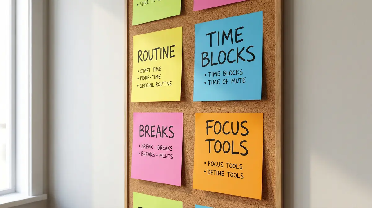 remote work productivity checklist board