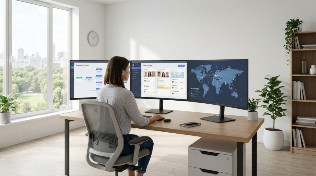 remote-work-business-setup-with-global-team-and-systems