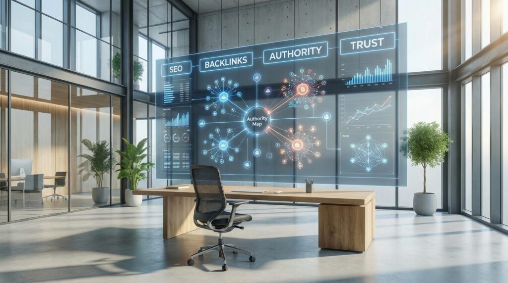 digital-authority-map-with-seo-backlinks-and-trust-elements